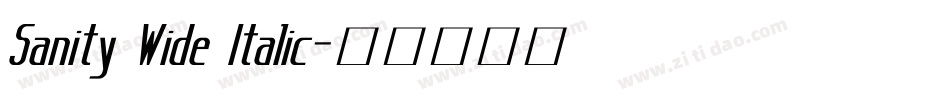 Sanity Wide Italic字体转换